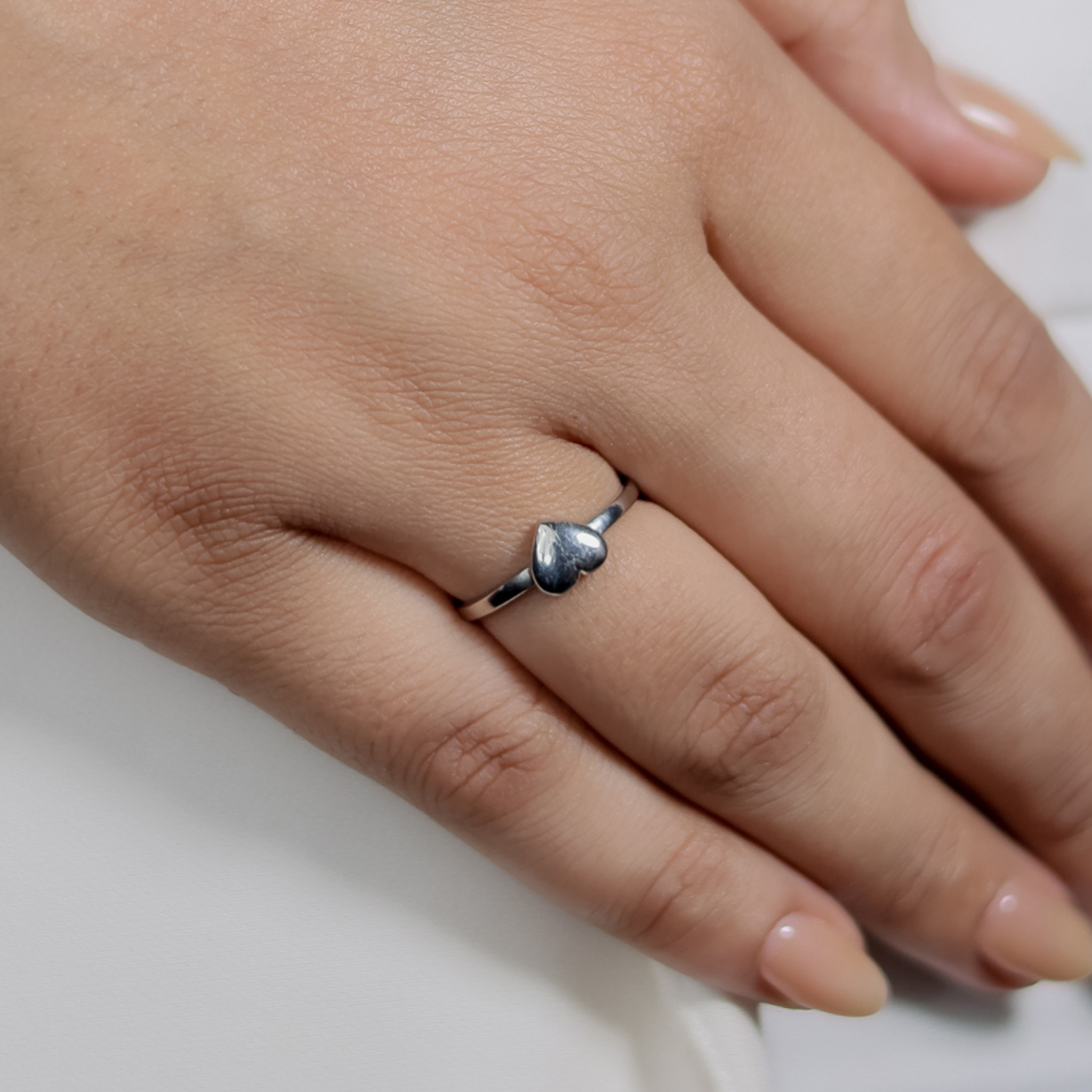 Valentine Heart Shape Tiny Promise Ring – Hallmarked 925 Sterling Silver Yellow Gold Plated | Elegant Party Wear Jewelry
